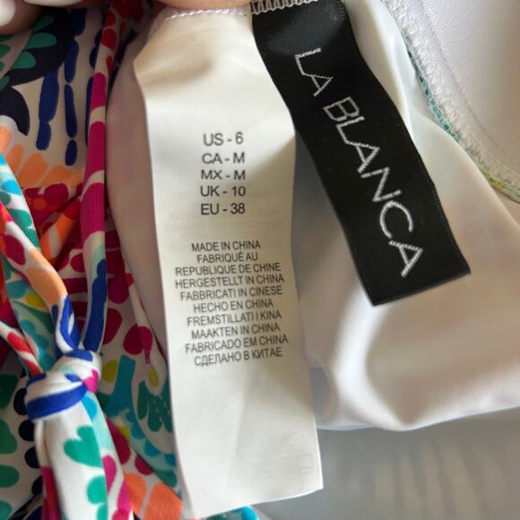 La Blanca Women's Over The Shoulder Tankini Swimsuit TOP ONLY *NEW* Size 6 - Picture 13 of 14